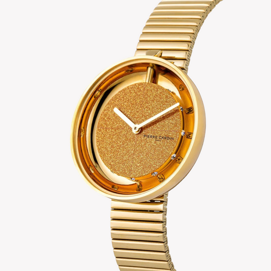 Pierre Cardin Women's Gold Stainless Steel Watch, Champagne Dial | CMA.0012-1