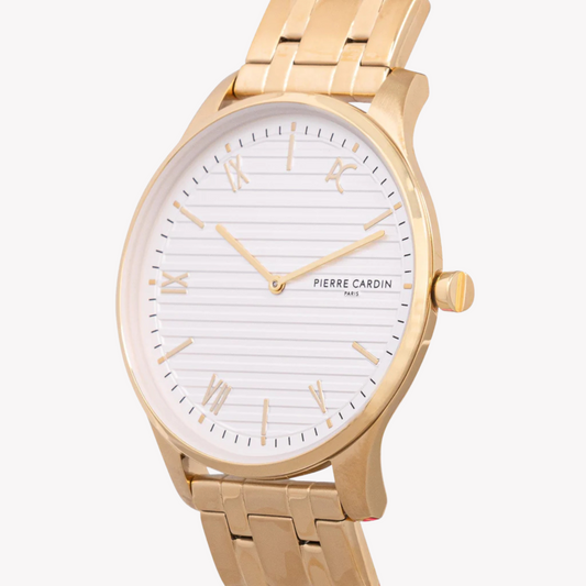 Pierre Cardin Men's Gold Watch, White Dial | CBA.4019-1