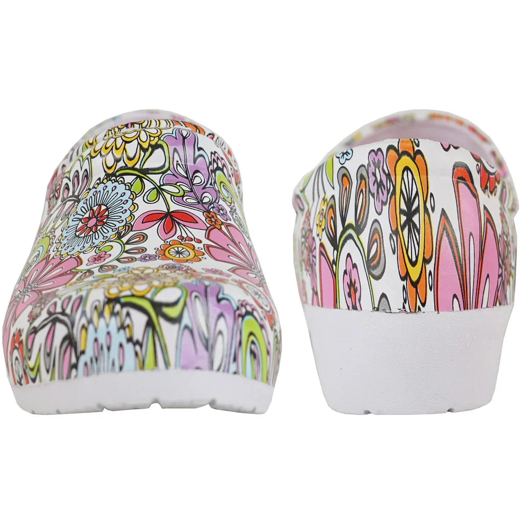 VANGELO Dames Antislip Clog NIKO Bloemen-1