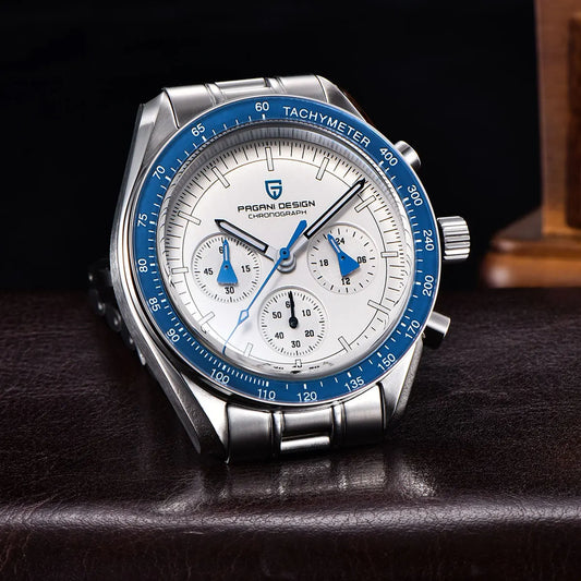 PAGANI DESIGN 2025, neue Monduhr, Retro-Luxus-Quarzuhren für Herren, Edelstahl, leuchtend, wasserdicht, Sport-Chronograph, Herren