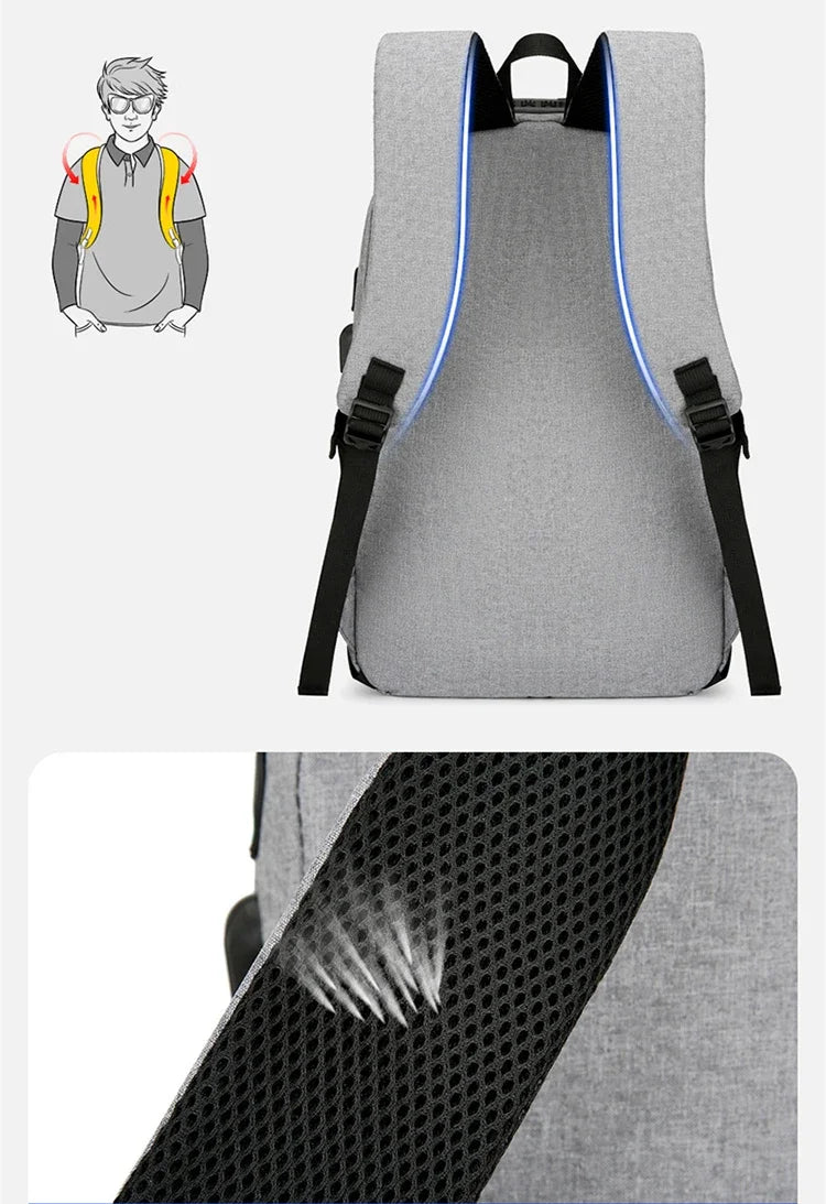 2024 Rucksack, Diebstahlschutz, Passwortsperre, Oxford, für Herren und Damen, Unisex, Business, Laptop, Computer, Reisen, Freizeit, Mode, tragbar