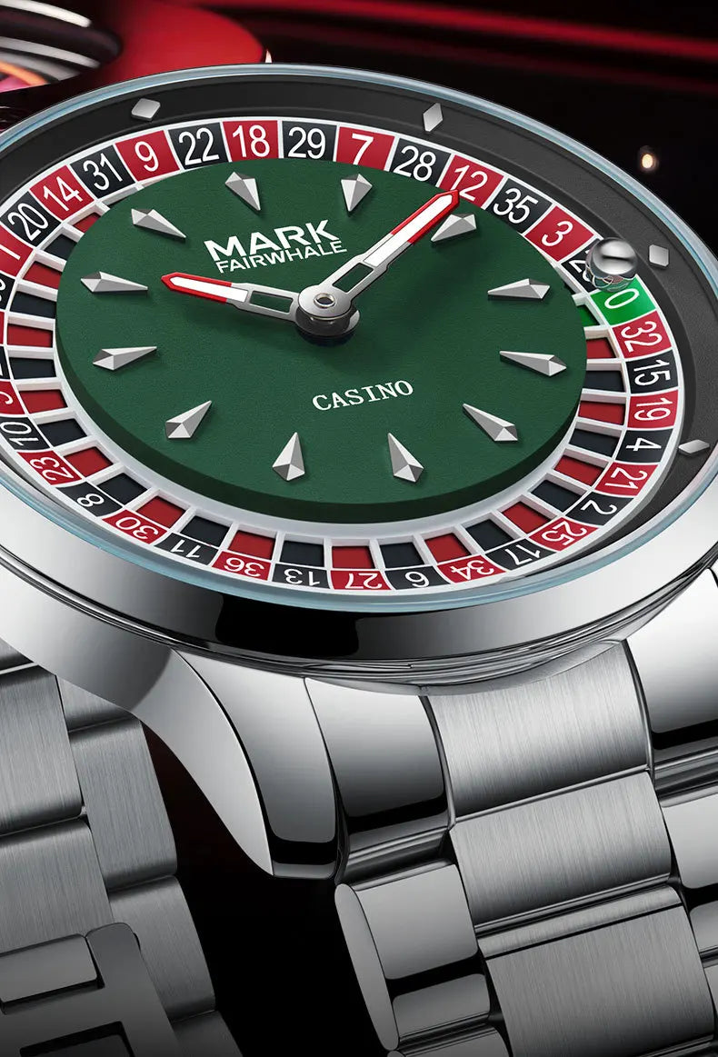 Hohe Qualität Mark Fairwhale Herren Armbanduhr Mode Einzigartige Rotierenden Roulette Zifferblatt Wasserdicht Quarz Mann Watche Dropshipping 