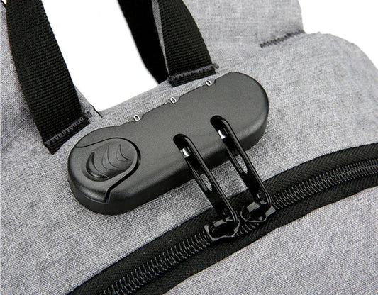 2024 Rucksack, Diebstahlschutz, Passwortsperre, Oxford, für Herren und Damen, Unisex, Business, Laptop, Computer, Reisen, Freizeit, Mode, tragbar