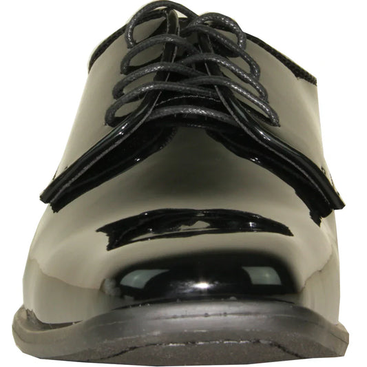 "Matteo" Black Vangelo Tuxedo Shoes-1