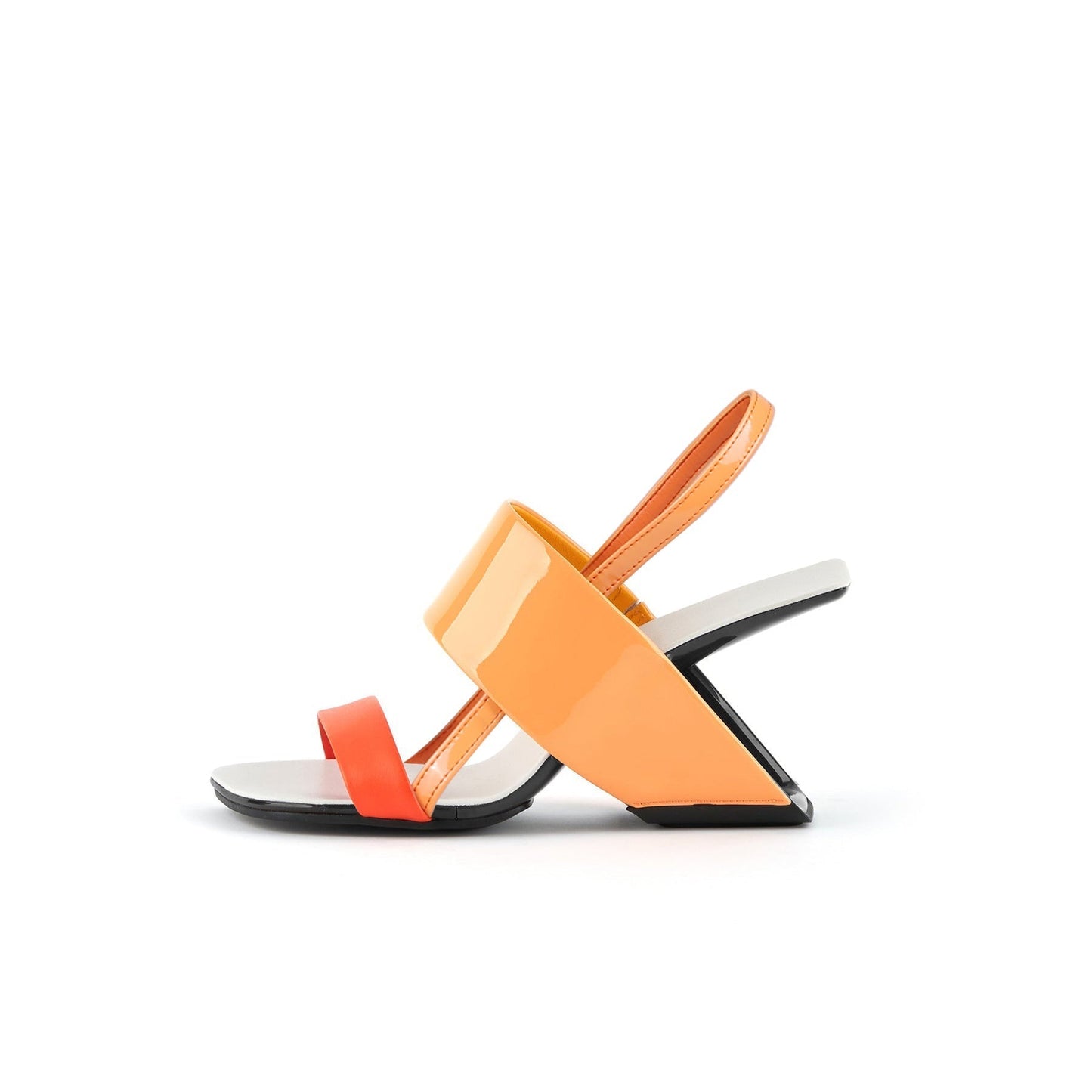 Muiltjes met slingback en gebogen hak Color Pop