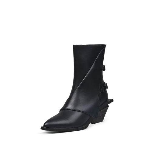 Modern Buckled Boots-1