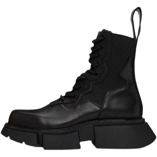 Herren Vielseitige Leder Dicke Sohle Kurze Martin Stiefel