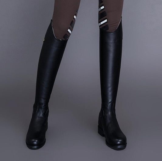 Equestrian Leather High Boots