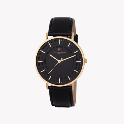Pierre Cardin Men's Gold Watch, Black Dial | CBN.3035-0