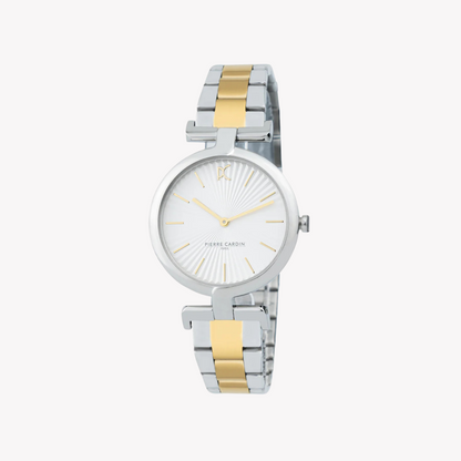 Pierre Cardin Women's Silver & Gold Watch, Silver Dial | CMD.3510-0