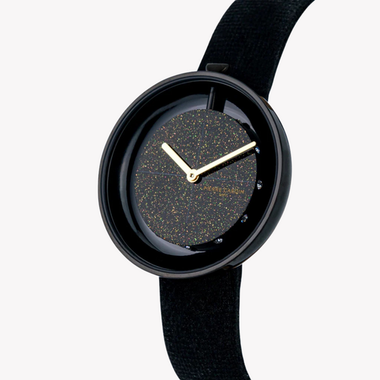 Pierre Cardin Women's Black Leather Watch, Stainless Steel | CMA.0011-1