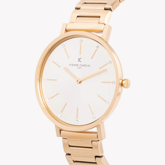 Pierre Cardin Women's Gold Metal Watch, Champagne Dial | CBV.1111-1