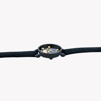 Pierre Cardin Women's Black Leather Watch, Black Dial | CCM.0513-2