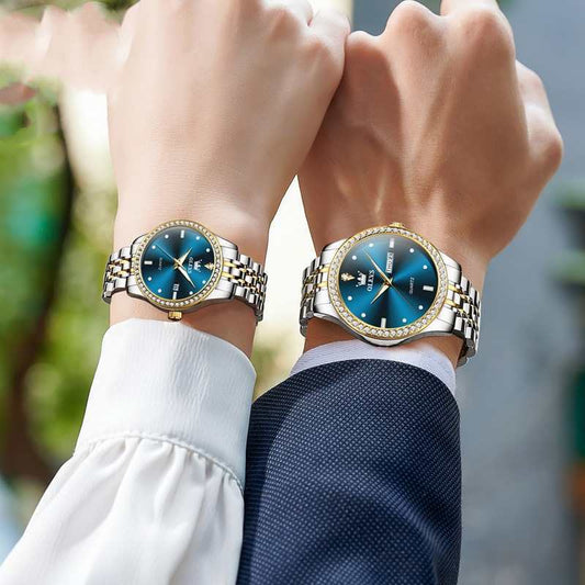 New Diamond-Embedded Trendy Waterproof Watch