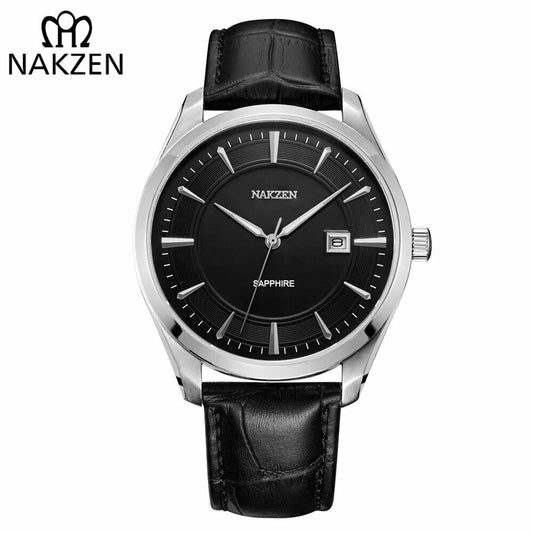 NAKZEN Mens wrist Watches Top Luxury Brand Quartz Watch Casual Leather Sports Wristwatch Homme Male Clock Relogio Masculino-0