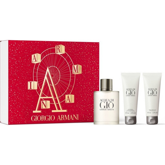 Giorgio Armani Giorgio Armani Acqua di Gio Pour Homme zestaw woda toaletowa spray 100ml + żel pod prysznic 75ml + balsam po goleniu 75ml (8000231HURT)-0