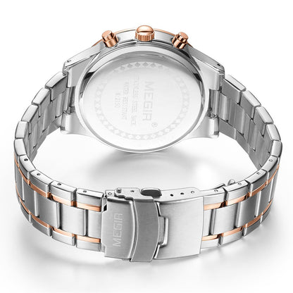 MEGIR Stainless Steel Waterproof Wrist Watches for Men Luminous Chronograph Business Quartz Men's Casual Clock Reloj Hombre-14