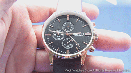 Megir quarzuhren männer luminous wasserdichte sport uhr mann kommerziellen leder armbanduhr 2011 freies verschiffen