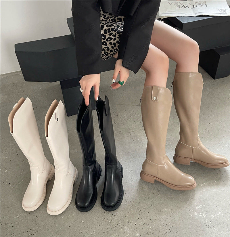 Thick-soled High-top Boots Women's Shoes Spring And Autumn