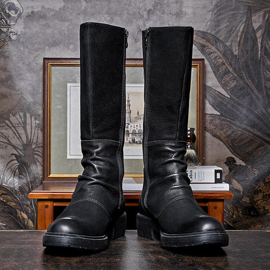 Men's Platform High-Top Zip Boots