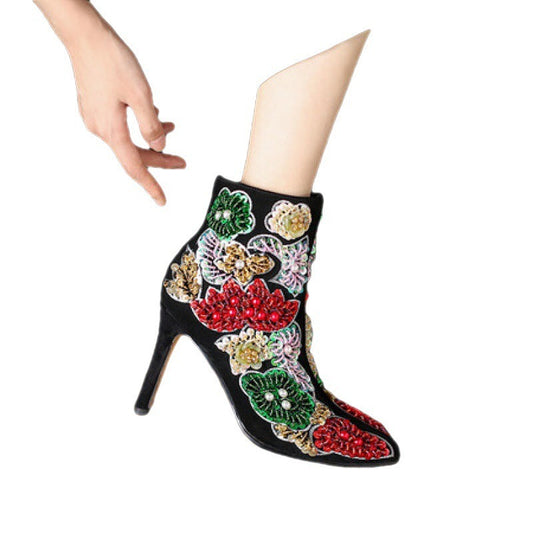 Herfst en winter retro dames mode laarzen van zacht leer