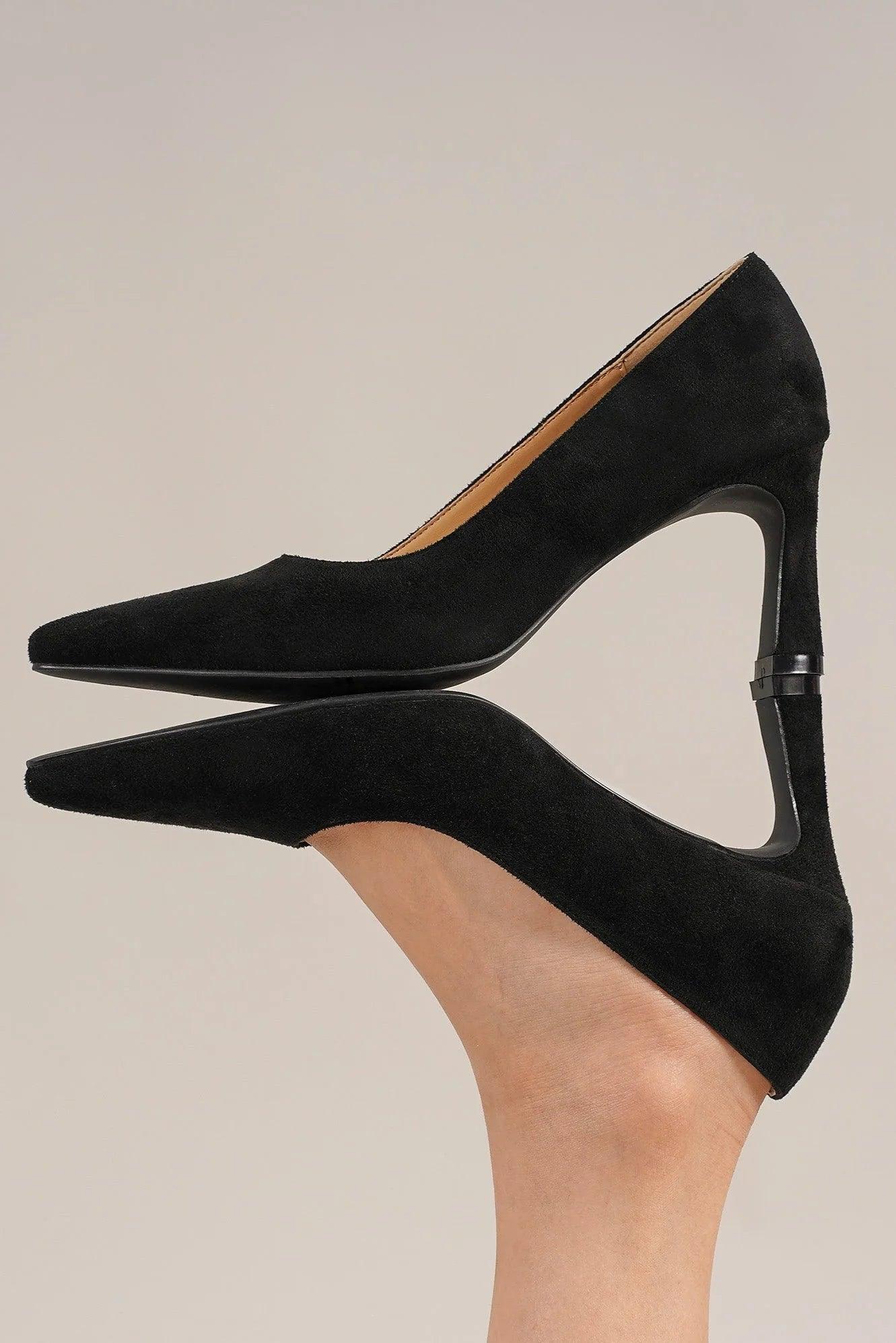 MayFair Faux Suede Point Toe Pumps-2