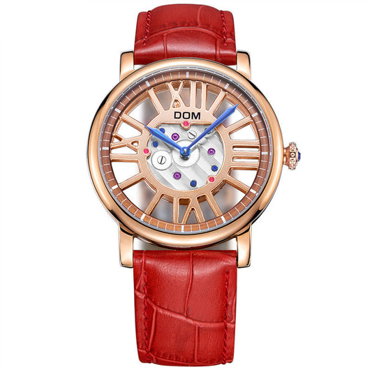 Genuine Leather Hollow Quartz Watch