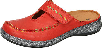 Comfortabel Damen Pantoletten - rot