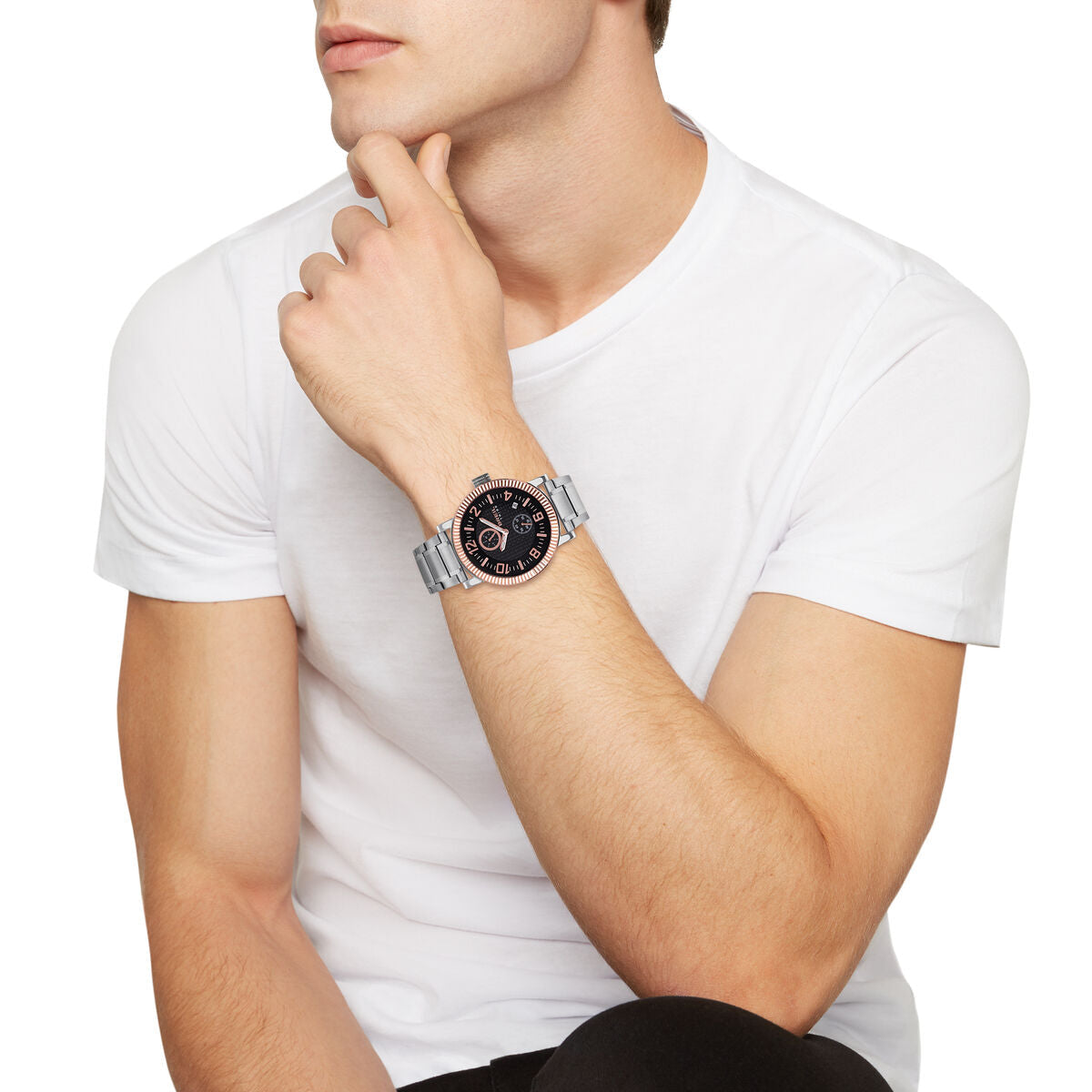 Men's Watch Breil EW0590 Black Silver (Ø 43 mm)-2