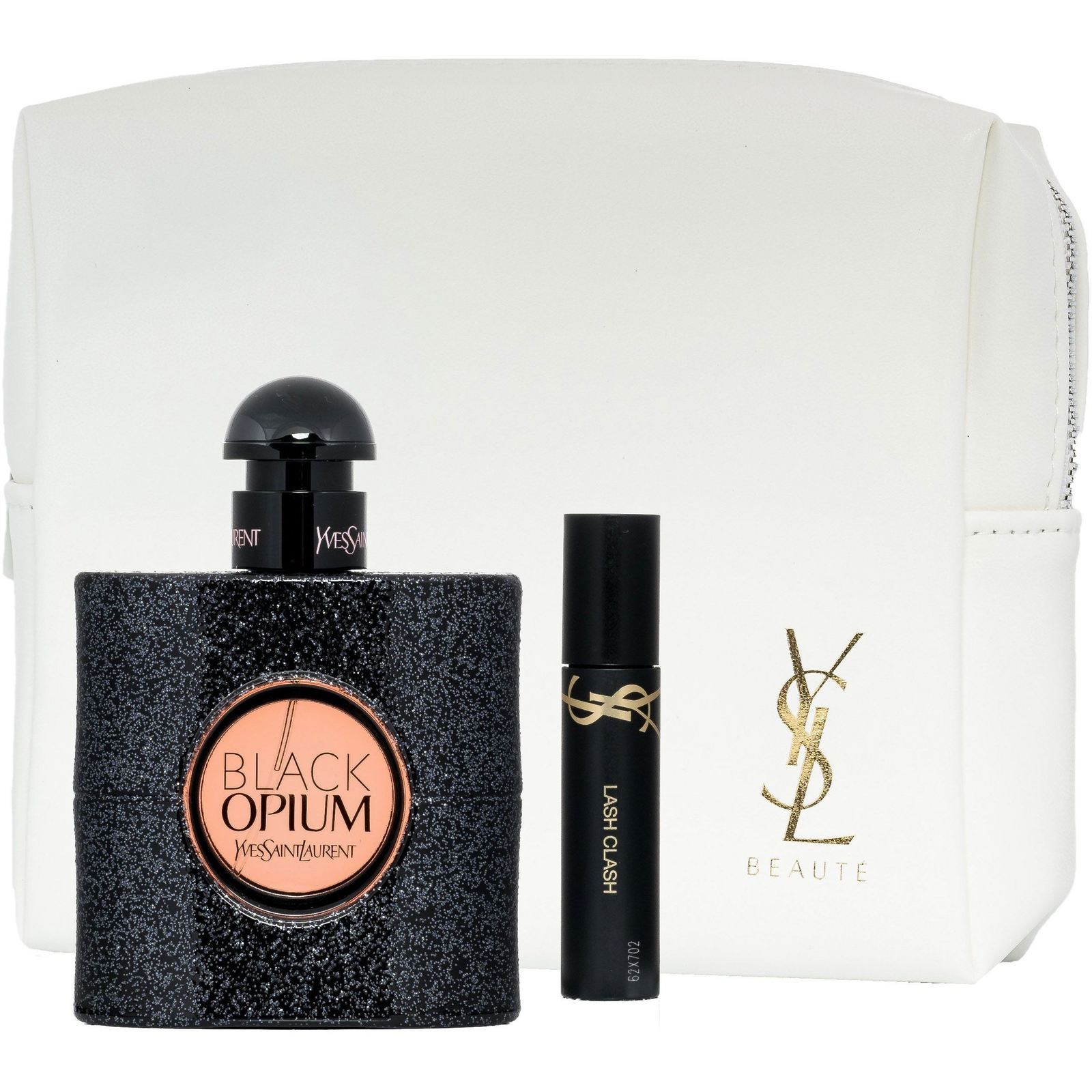 Set Yves Saint Laurent_ Black Opium, Eau De Parfum, For Women, 50 ml + Yves Saint Laurent, Mascara, Black, 2 ml + Yves Saint Laurent, GWP Textile Pouch, White For Women (3614274121377)-0