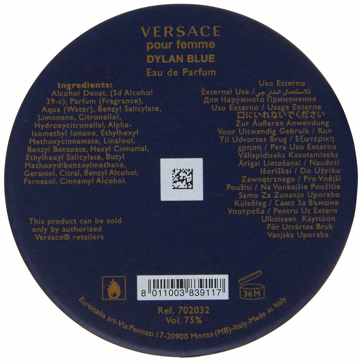 Women's Perfume Versace Dylan Blue Spray Lady Unisex EDP-6