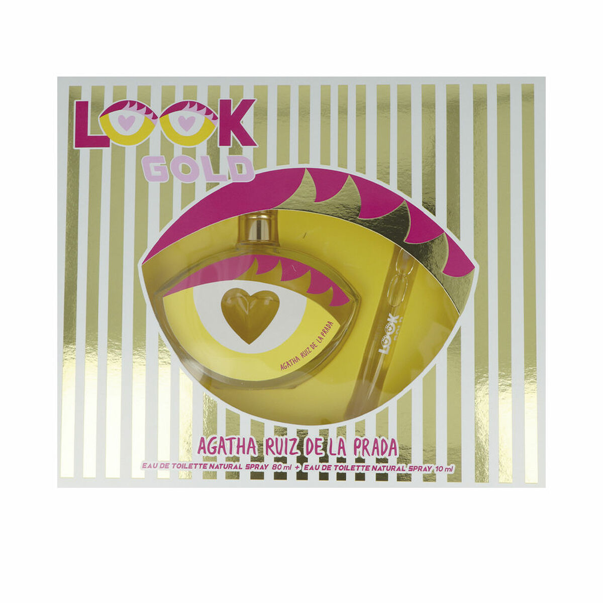 Women's Perfume Set Agatha Ruiz De La Prada Look Gold 2 Pieces-0