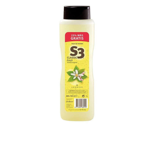Eau de Cologne S3 Classic Fresh EDC 750 ml 600 ml + 150 ml-0