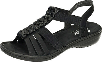 Rieker Damen Sandaletten - schwarz