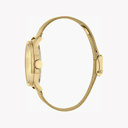 Esprit Women's Gold Stainless Steel Watch, Champagne Dial | ES1L198M0025-1