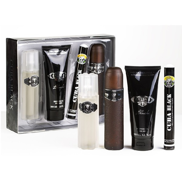 Cuba Black Collection Férfi Parfüm Díszdoboz (Parfüm-After Shave-Shower Gel) (NTRF-5425017736189)-0