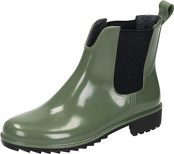 Rieker Damen Regen-Stiefeletten - grün