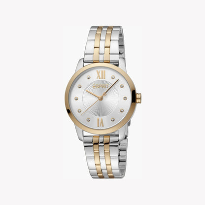 Esprit Women's Silver & Rose Gold Watch, Silver Dial | ES1L150M0025-0