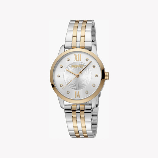 Esprit Women's Silver & Rose Gold Watch, Silver Dial | ES1L150M0025-0