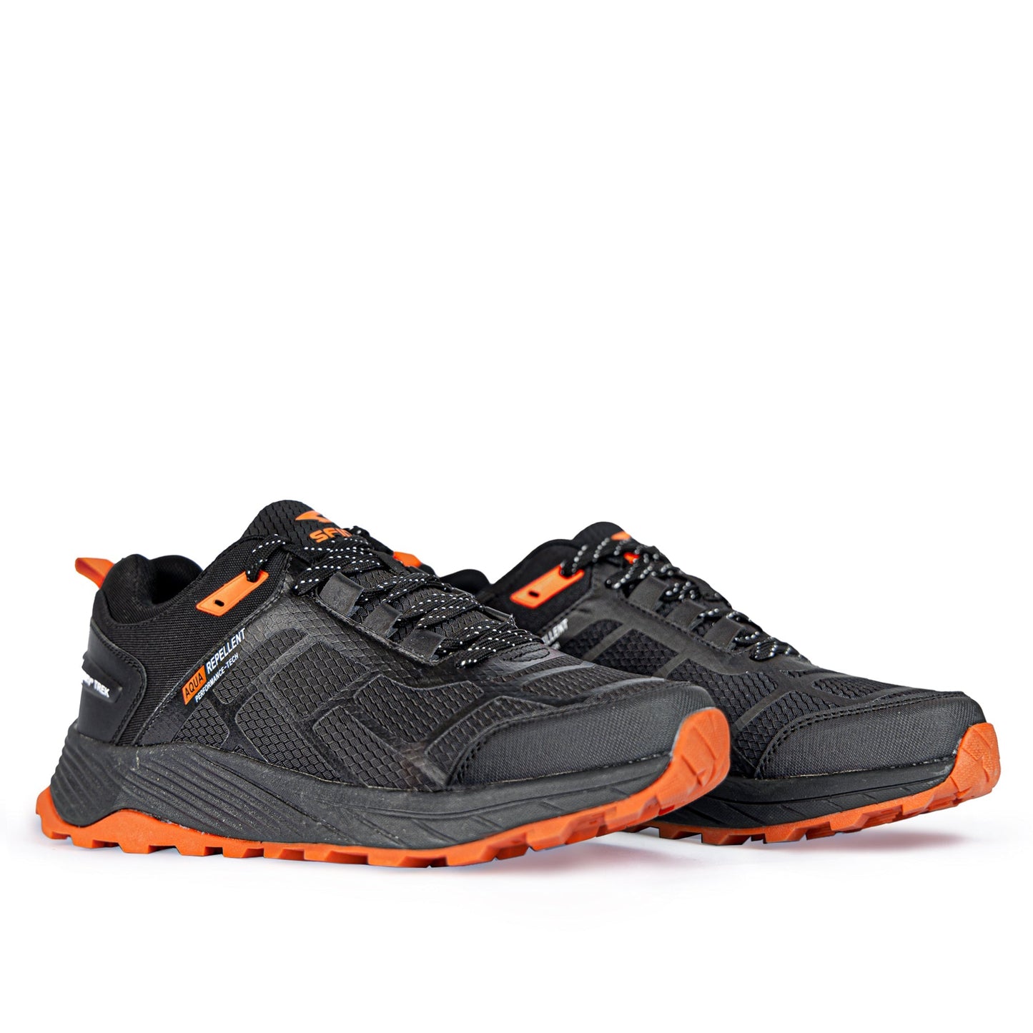Alpine Mens Trail Shoe - Black/Orange-2