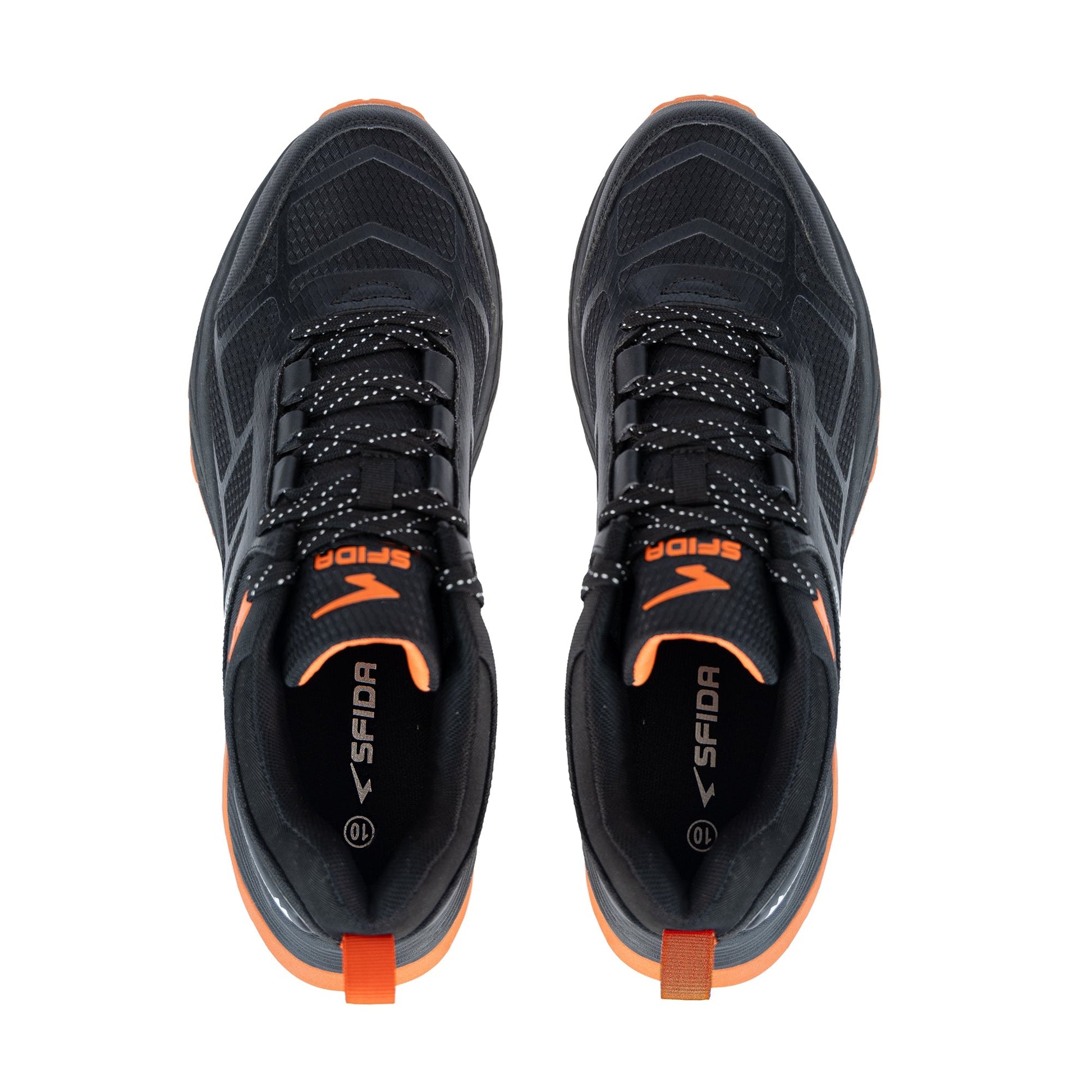 Alpine Mens Trail Shoe - Black/Orange-1