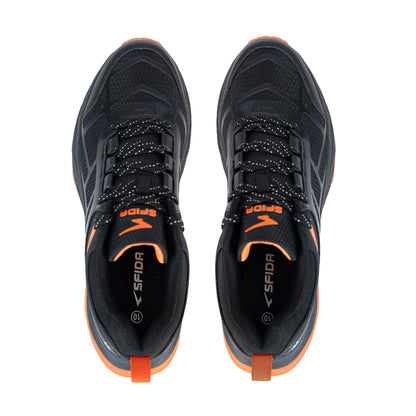 Alpine Mens Trail Shoe - Black/Orange-1
