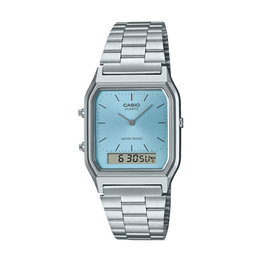 CASIO VINTAGE Mod. EDGY COLLECTION SUNRAY DIAL - LIGHT BLUE-0