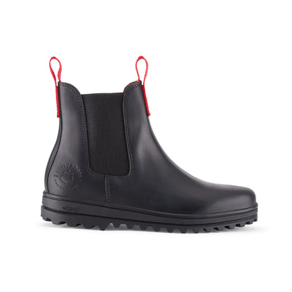 Busby Women's Winter Chelsea Boot, Zwart leer