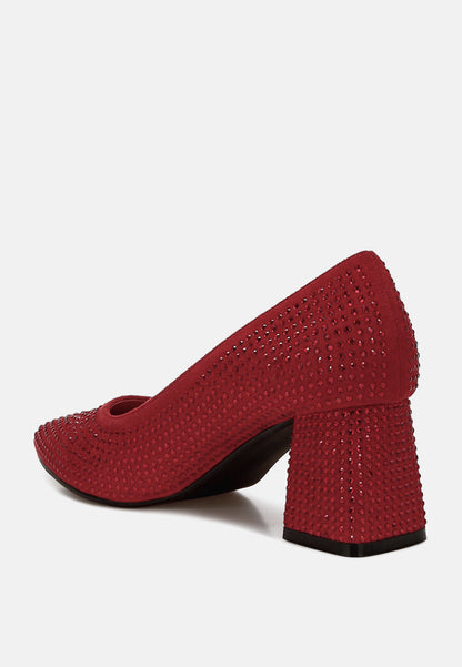 Caspia Rhinestones Embellished Pumps-2
