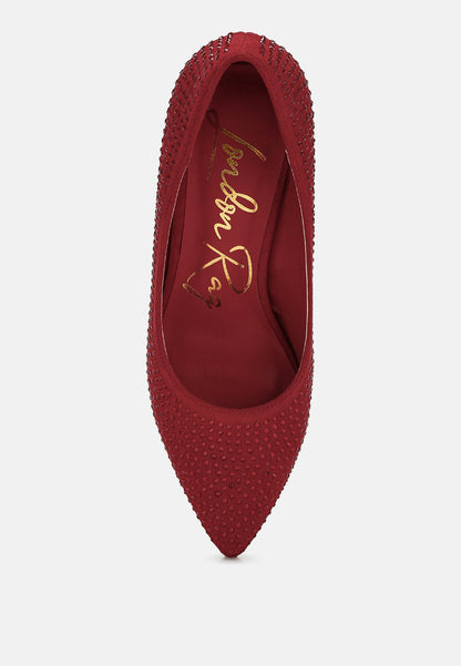 Caspia Rhinestones Embellished Pumps-3