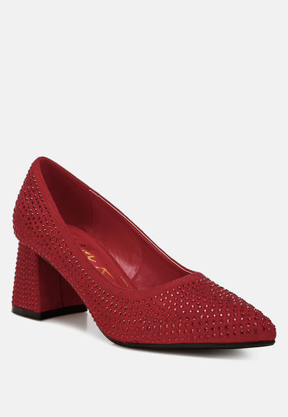 Caspia Rhinestones Embellished Pumps-1
