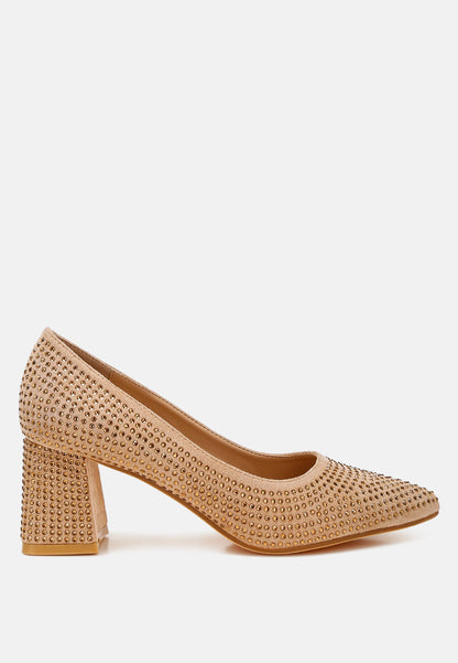 Caspia Rhinestones Embellished Pumps-6