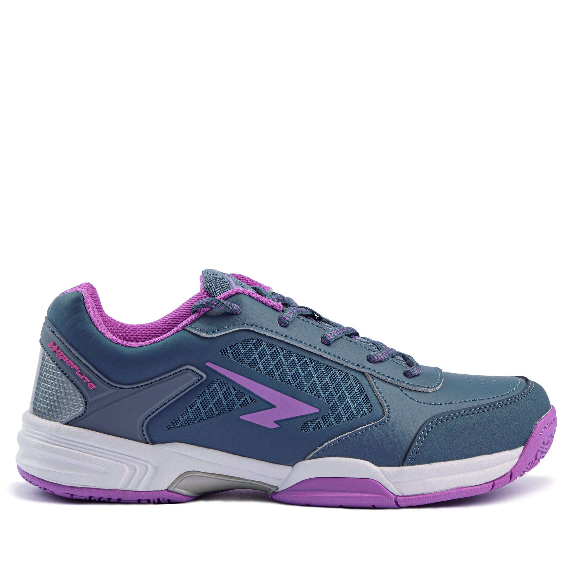 Defend Ladies Netball Shoes - Steel/Purple-0