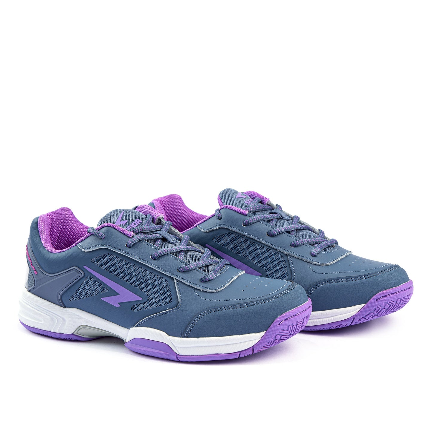 Defend Ladies Netball Shoes - Steel/Purple-2
